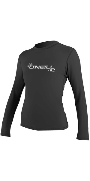 2026 O'Neill Womens Basic Skins Long Sleeve Rash Tee 4340 - Black